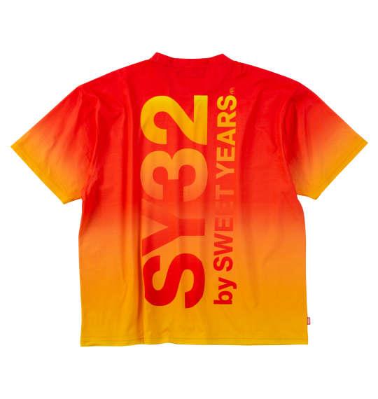 大きいサイズ メンズ SY32 by SWEET YEARS グラデーションビッグロゴ 半袖 Tシャツ オレンジ 1278-5242-1 3L 4L 5L 6L