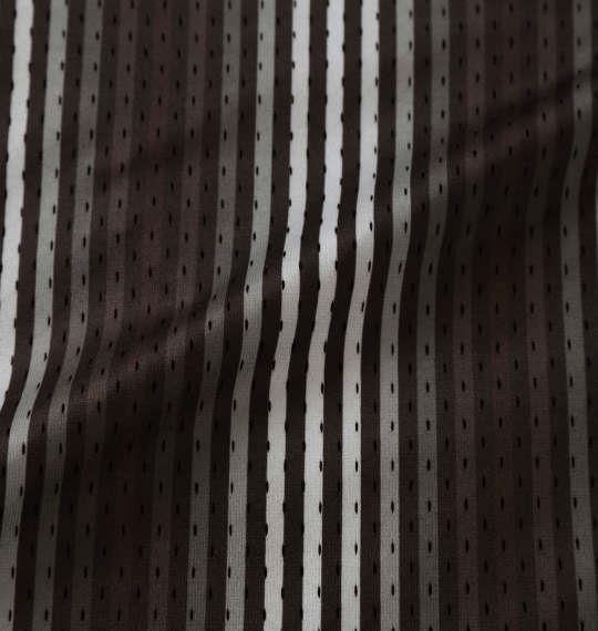 【max8】大きいサイズ メンズ COLLINS メッシュグラデストライプ柄 半袖 フルジップ パーカー + 半袖 Tシャツ ブラック×ブラック 1258-5232-2 3L 4L 5L 6L 8L