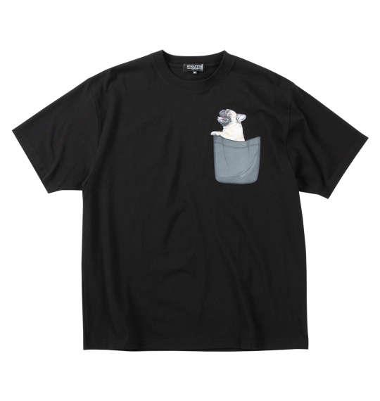 【max8】大きいサイズ メンズ RIMASTER VISION 天竺 トリックアート 半袖 Tシャツ ブラック 1268-5230-2 3L 4L 5L 6L 8L