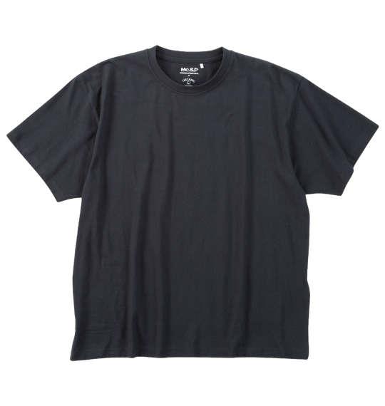 【max8】大きいサイズ メンズ Mc.S.P オーガニックコットン クルーネック 半袖 Tシャツ ブラック 1278-5290-2 3L 4L 5L 6L 7L 8L