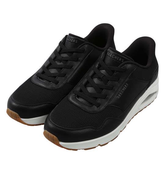 大きいサイズ メンズ SKECHERS スニーカー UNO-BANKSIA SLIP-IN ブラック 1240-5253-2 30 31 32