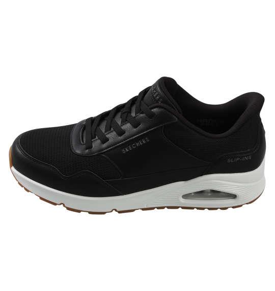 大きいサイズ メンズ SKECHERS スニーカー UNO-BANKSIA SLIP-IN ブラック 1240-5253-2 30 31 32