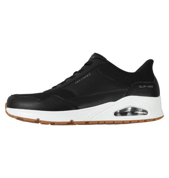 大きいサイズ メンズ SKECHERS スニーカー UNO-BANKSIA SLIP-IN ブラック 1240-5253-2 30 31 32