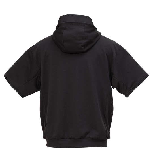 大きいサイズ メンズ MOVESPORT SUNSCREEN 半袖 フルジップ パーカー ブラック杢 1278-5232-2 3L 4L 5L 6L