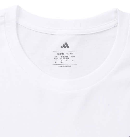 大きいサイズ メンズ adidas JETSETグラフィック 半袖 Tシャツ ホワイト 1248-5212-1 3XL 4XL 5XL