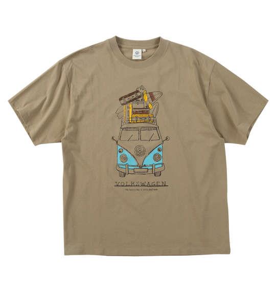 【max8】大きいサイズ メンズ VOLKSWAGEN 天竺 半袖 Tシャツ ベージュ 1268-5221-1 3L 4L 5L 6L 8L