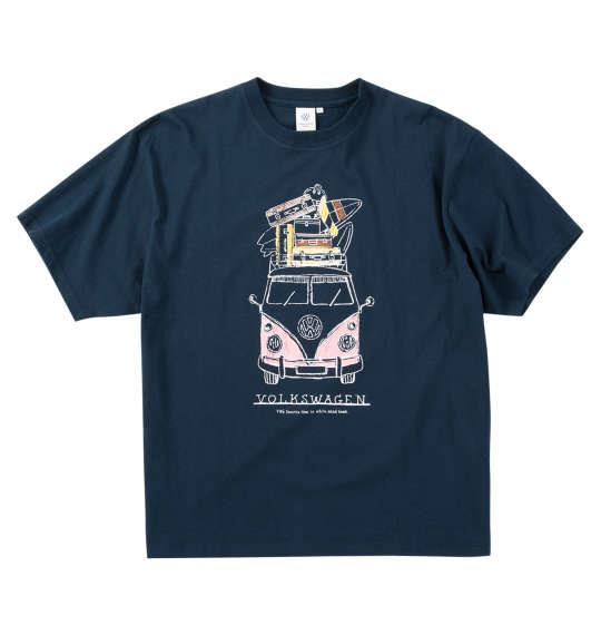 【max8】大きいサイズ メンズ VOLKSWAGEN 天竺 半袖 Tシャツ ネイビー 1268-5221-2 3L 4L 5L 6L 8L