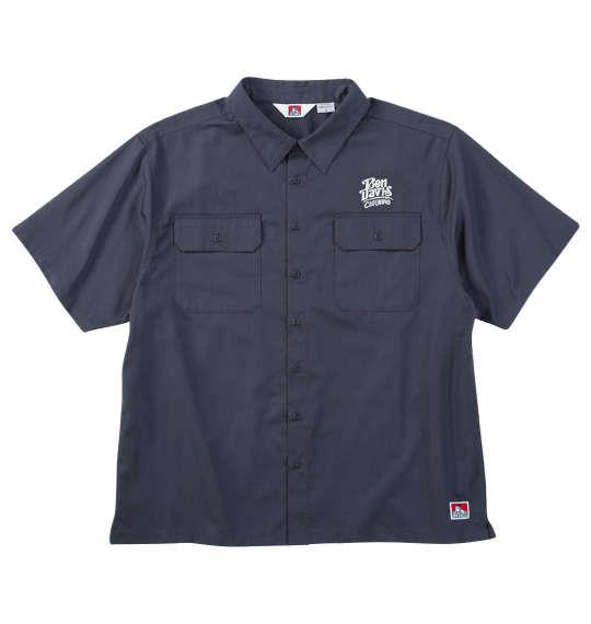 大きいサイズ メンズ BEN DAVIS エンブロイダリー ワーク 半袖 シャツ チャコール 1277-5270-2 3L 4L 5L 6L