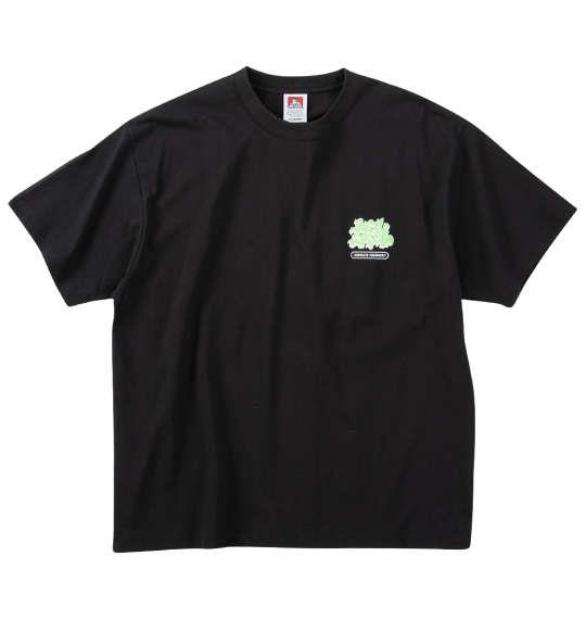 大きいサイズ メンズ BEN DAVIS オーバーラップデザイン 半袖 Tシャツ ブラック 1278-5592-2 3L 4L 5L 6L
