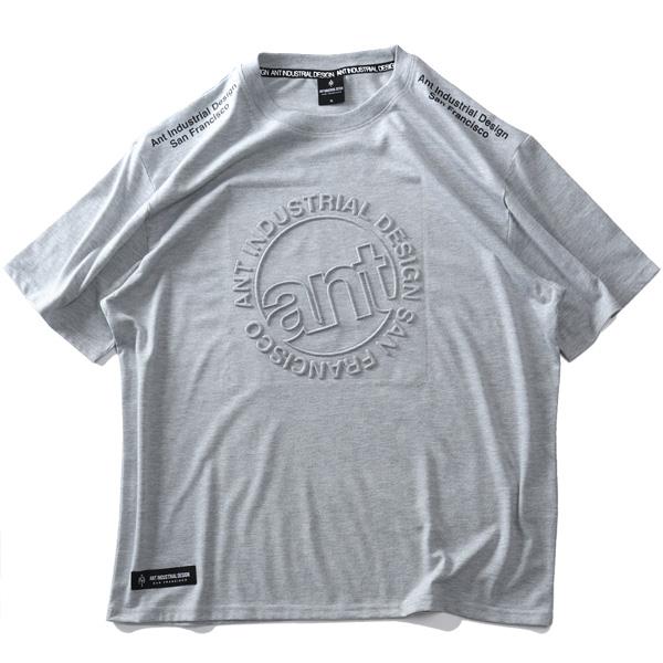 【go2025】大きいサイズ メンズ ANT INDUSTRIAL DESIGN アントインダストリアルデザイン 天竺 エンボス加工 半袖 Tシャツ 吸水速乾 UVカット 春夏新作 12525088