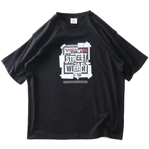 【go2025】大きいサイズ メンズ VISION STREET WEAR コラージュマグロゴプリント 半袖 Tシャツ 春夏新作 5505700