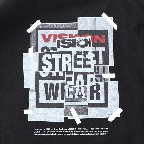 【go2025】大きいサイズ メンズ VISION STREET WEAR コラージュマグロゴプリント 半袖 Tシャツ 春夏新作 5505700
