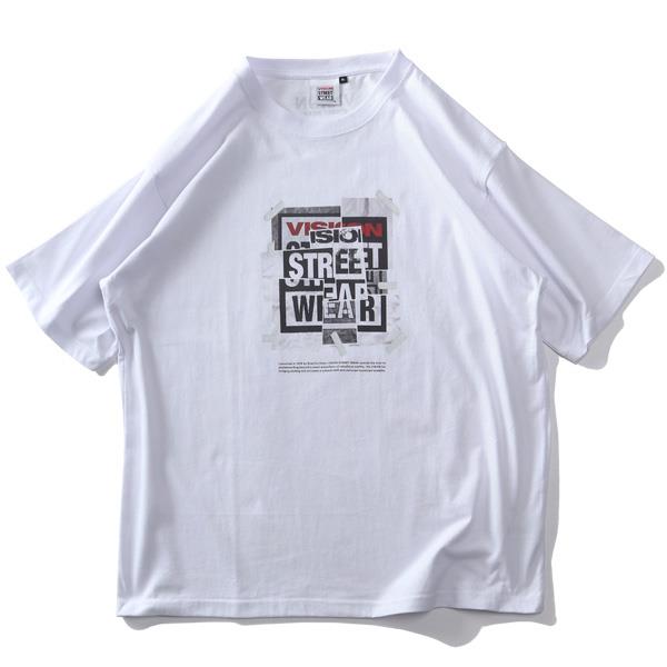 【go2025】大きいサイズ メンズ VISION STREET WEAR コラージュマグロゴプリント 半袖 Tシャツ 春夏新作 5505700