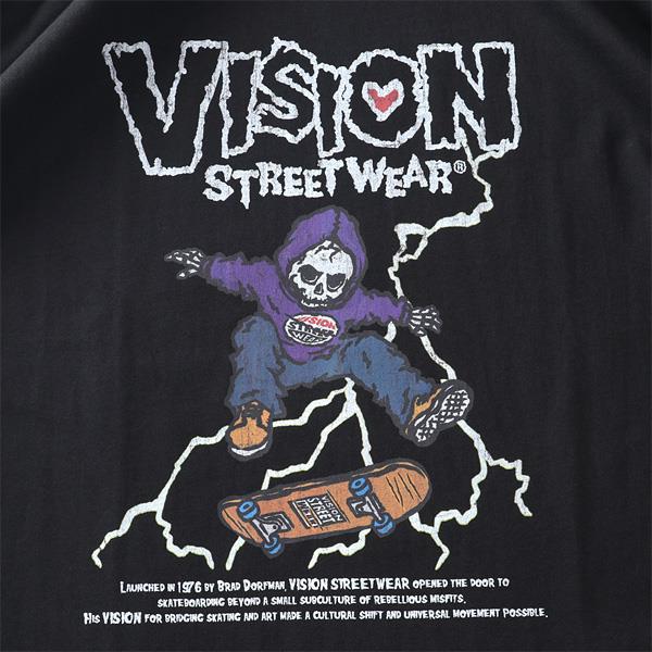 【go2025】大きいサイズ メンズ VISION STREET WEAR スカルスケータープリント 半袖 Tシャツ 春夏新作 5505701