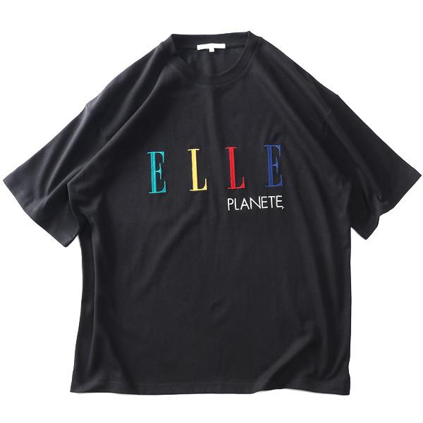 【go2025】大きいサイズ メンズ ELLE PLANETE エルプラネット 刺繍使い 半袖 Tシャツ 春夏新作 5583-701z