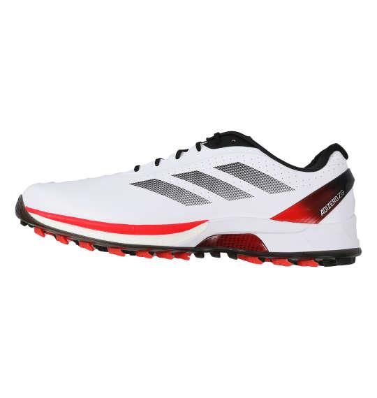 大きいサイズ メンズ adidas golf ゴルフ シューズ アディゼロ ゼットジー25 ホワイト×ルシッドレッド 1240-5230-1 30 30.5 31.5