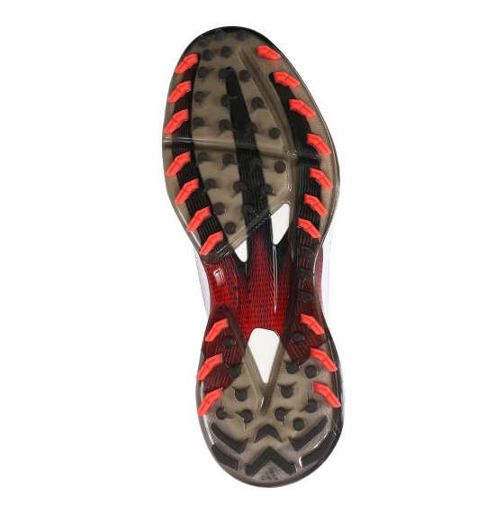 大きいサイズ メンズ adidas golf ゴルフ シューズ アディゼロ ゼットジー25 ホワイト×ルシッドレッド 1240-5230-1 30 30.5 31.5