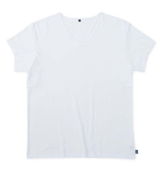 【max8】大きいサイズ メンズ EDWIN デニスラ 二分袖 Vネック Tシャツ ホワイト 1249-5251-1 3L 4L 5L 6L 7L 8L