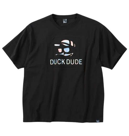 大きいサイズ メンズ b-one-soul DUCK DUDE エンボス 半袖 Tシャツ ブラック 1258-5262-2 3L 4L 5L 6L