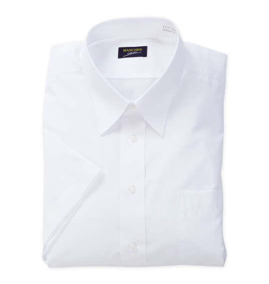 【max8】大きいサイズ メンズ MANCHES COLLECTION レギュラーカラー 半袖 シャツ ホワイト 1277-5225-1 3L 4L 5L 6L 7L 8L 9L 10L