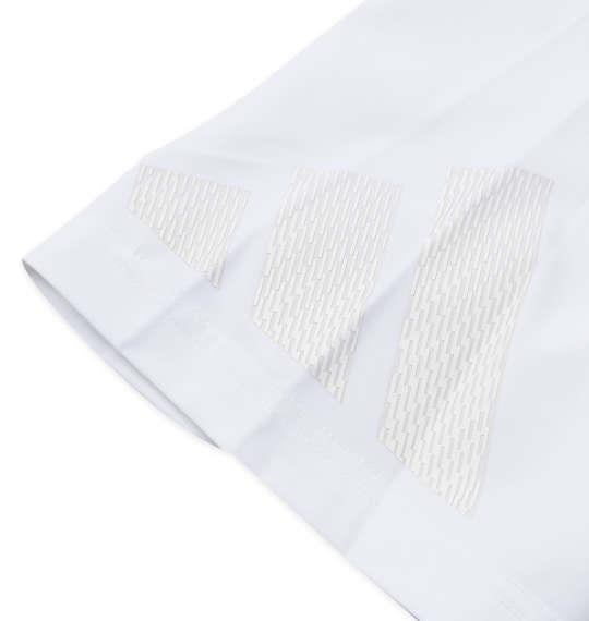 大きいサイズ メンズ adidas golf アディゼロバックプリント 半袖 シャツ ホワイト 1278-5200-1 3XL 4XL 5XL