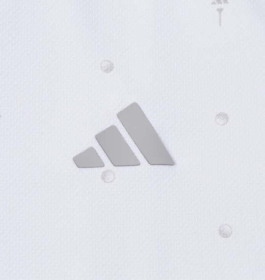 大きいサイズ メンズ adidas golf モノグラム 半袖 シャツ ホワイト 1278-5201-1 3XL 4XL 5XL