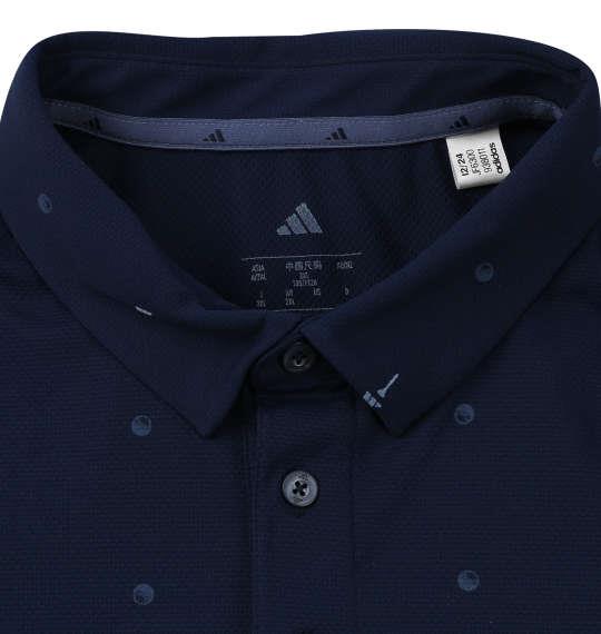 大きいサイズ メンズ adidas golf モノグラム 半袖 シャツ カレッジネイビー 1278-5201-2 3XL 4XL 5XL