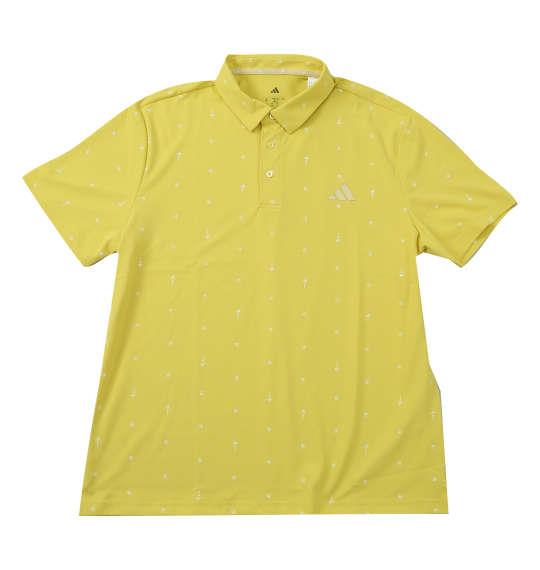 大きいサイズ メンズ adidas golf モノグラム 半袖 シャツ ピュアサルファ 1278-5201-3 3XL 4XL 5XL