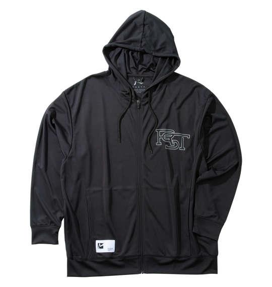 【max8】大きいサイズ メンズ RUSTY UVメッシュ 長袖 フルジップ パーカー ブラック 1278-5275-2 3L 4L 5L 6L 8L