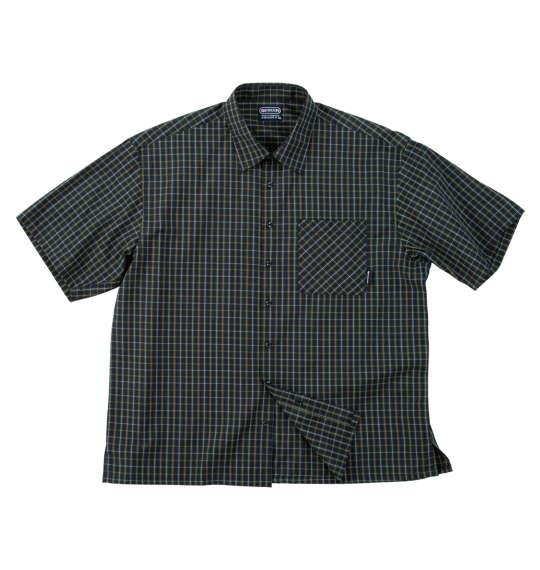 【max8】大きいサイズ メンズ OUTDOOR PRODUCTS ブロードチェック レギュラーカラー 半袖 シャツ ネイビー系 1257-5211-2 3L 4L 5L 6L 7L 8L