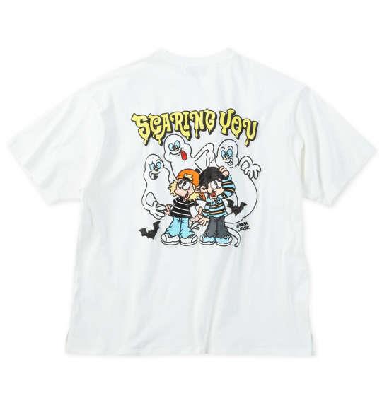大きいサイズ メンズ ATC×NEW JACK BOB&FREDゴースト 半袖 Tシャツ ホワイト 1278-5236-1 3L 4L 5L 6L