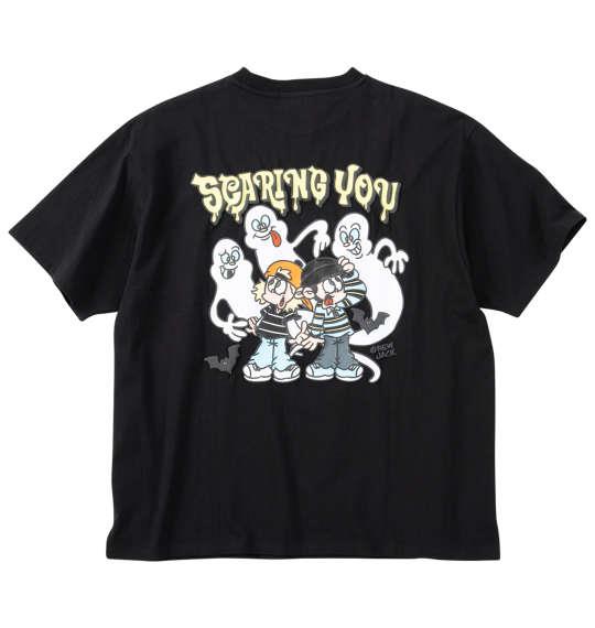 大きいサイズ メンズ ATC×NEW JACK BOB&FREDゴースト 半袖 Tシャツ ブラック 1278-5236-2 3L 4L 5L 6L