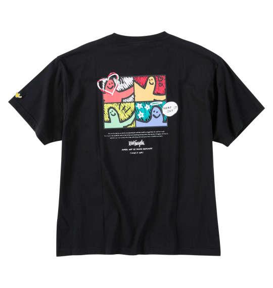 【max8】大きいサイズ メンズ (What it isNt) 天竺プリント 半袖 Tシャツ ブラック 1278-5298-2 3L 4L 5L 6L 8L