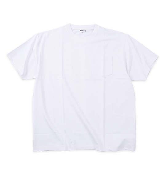 【max8】大きいサイズ メンズ ヒヤロン 接触冷感 ポケット付 半袖 Tシャツ ホワイト 1278-5505-1 3L 4L 5L 6L 7L 8L