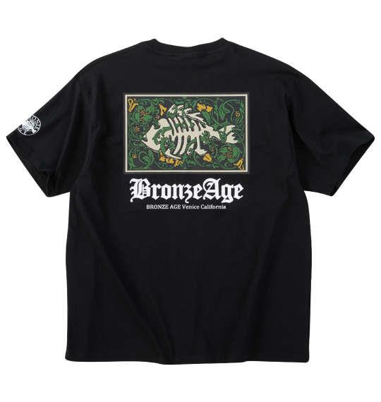 【max8】大きいサイズ メンズ BRONZE AGE プリント 半袖 Tシャツ ブラック 1278-5513-2 3L 4L 5L 6L 7L 8L