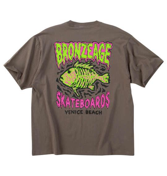 【max8】大きいサイズ メンズ BRONZE AGE プリント 半袖 Tシャツ グレージュ 1278-5514-1 3L 4L 5L 6L 7L 8L