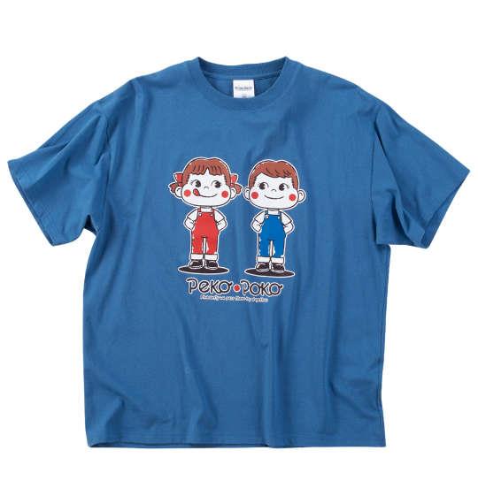 【max8】大きいサイズ メンズ PeKo&PoKo 天竺 半袖 Tシャツ オリエンタルブルー 1278-5521-2 3L 4L 5L 6L 8L