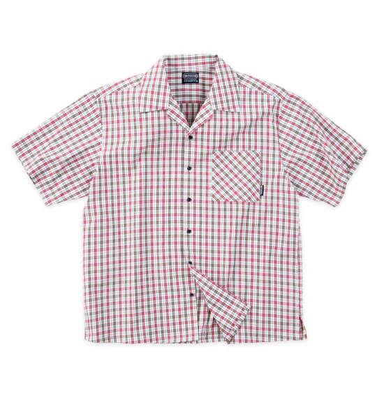 大きいサイズ メンズ OUTDOOR PRODUCTS ブロードチェック オープンカラー 半袖 シャツ レッド系 1257-5210-3 3L 4L 5L 6L 7L 8L
