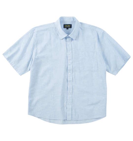 大きいサイズ メンズ Mc.S.P 麻混ハケメ レギュラー 半袖 シャツ サックス 1277-5231-1 3L 4L 5L 6L 8L