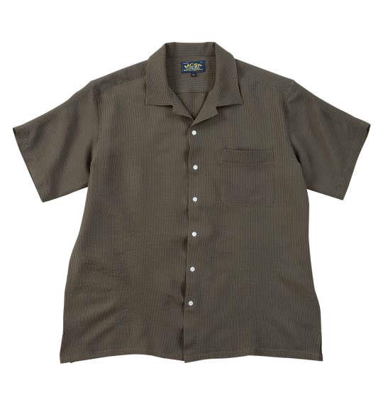大きいサイズ メンズ Mc.S.P ポリサッカー オープン 半袖 シャツ カーキ 1277-5235-1 3L 4L 5L 6L 8L