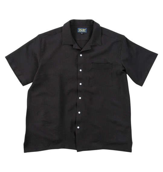 大きいサイズ メンズ Mc.S.P ポリサッカー オープン 半袖 シャツ ブラック 1277-5235-2 3L 4L 5L 6L 8L