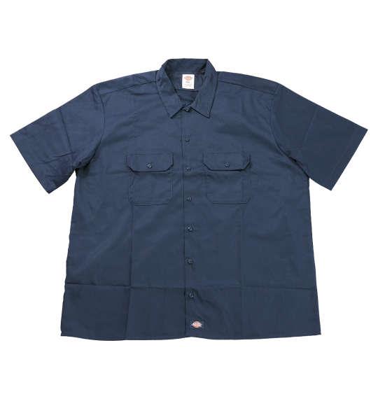 大きいサイズ メンズ DICKIES 1574 半袖 ワーク シャツ ダークネイビー 1277-5200-3 2XL 3XL 4XL 5XL
