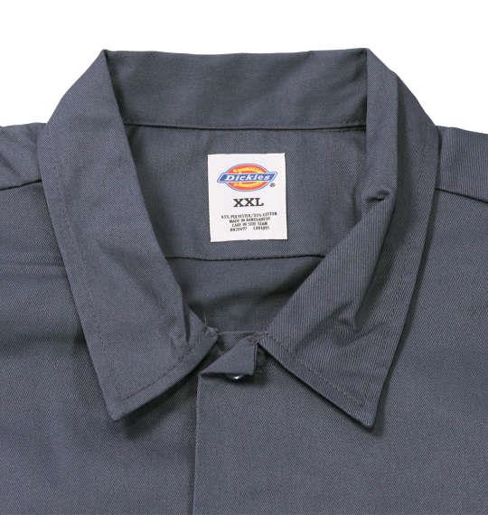大きいサイズ メンズ DICKIES 1574 半袖 ワーク シャツ チャコール 1277-5200-4 2XL 3XL 4XL 5XL