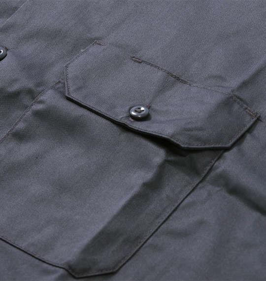大きいサイズ メンズ DICKIES 1574 半袖 ワーク シャツ チャコール 1277-5200-4 2XL 3XL 4XL 5XL