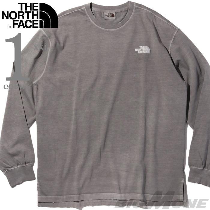 大きいサイズ メンズ THE NORTH FACE ノースフェイス 刺繍入り 長袖 Tシャツ USA直輸入 nt7tq50j