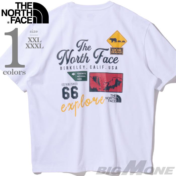 大きいサイズ メンズ THE NORTH FACE ノースフェイス プリント 半袖 Tシャツ USA直輸入 nt7ur01k
