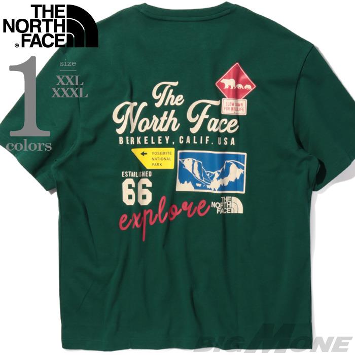 大きいサイズ メンズ THE NORTH FACE ノースフェイス プリント 半袖 Tシャツ USA直輸入 nt7ur01l