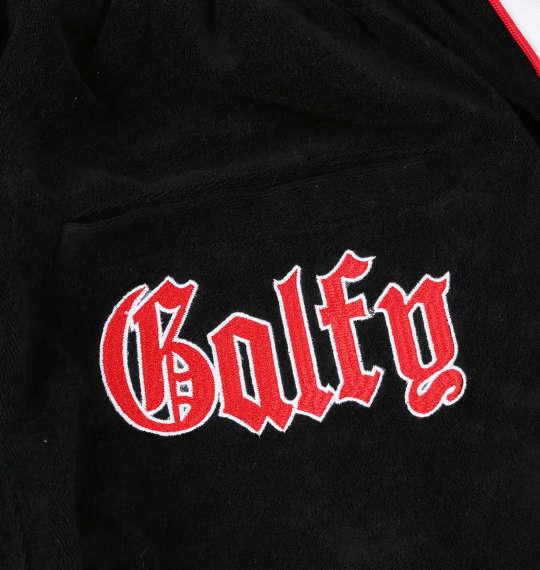 大きいサイズ メンズ GALFY ウェッサイ成金パイル 半袖 スタンド フルジップ セット ブラック 1258-5241-2 3L 4L 5L 6L