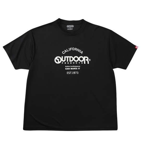 【max8】大きいサイズ メンズ OUTDOOR PRODUCTS DRYメッシュ 半袖 Tシャツ ブラック 1258-5204-2 3L 4L 5L 6L 7L 8L