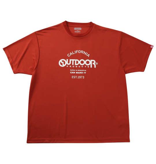 【max8】大きいサイズ メンズ OUTDOOR PRODUCTS DRYメッシュ 半袖 Tシャツ レッド 1258-5204-4 3L 4L 5L 6L 7L 8L